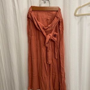 Free people palazzo wide leg flowy cropped pant